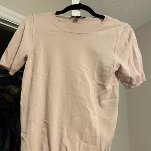 Ann Taylor Pink Short Sleeve Sweater